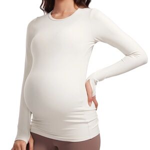 CRZ YOGA Women's 2 Pack Long Sleeve Maternity Tops